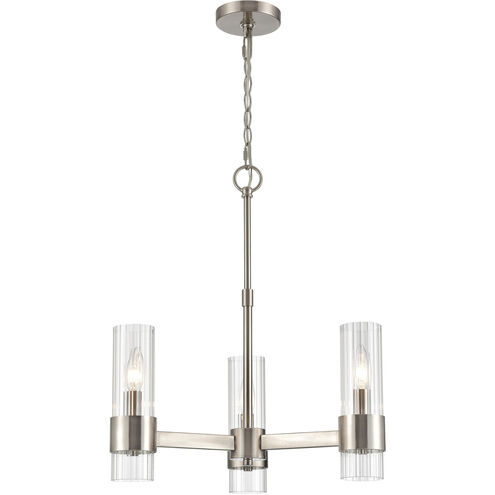 Caberton 3 Light 20 inch Brushed Nickel Chandelier Ceiling Light